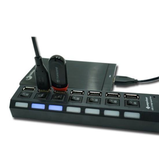 USB2.0 멀티허브 분배기 멀티탭 버튼식 7포트 