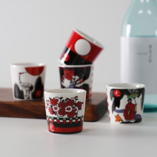 오광 소주잔 5p 세트