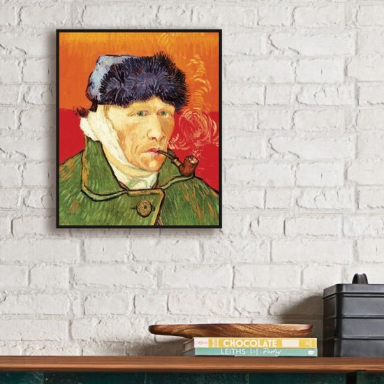 고흐 - 파이프를 물고 귀에 붕대를 한 자화상