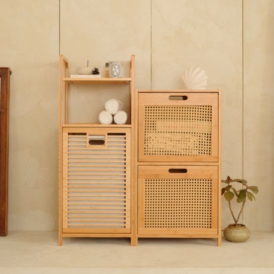 뱀부 케인 2단 수납장