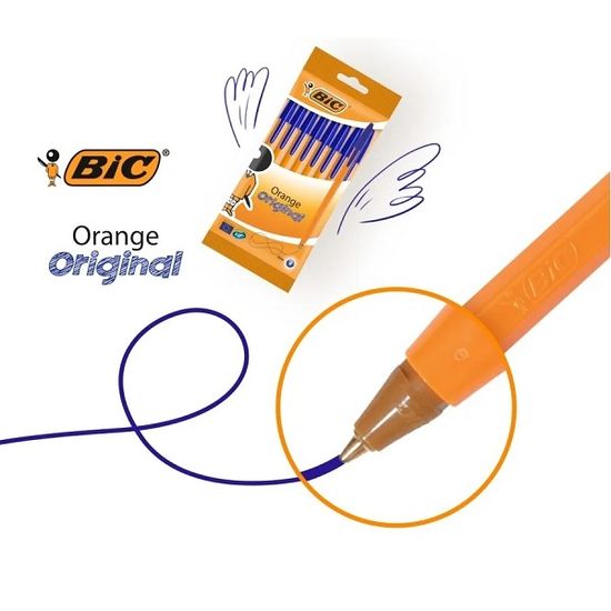 빅 프랑스산 0.8mm 유성볼펜 오렌지파인 Original 1타