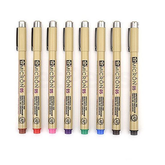 사쿠라 피그마 마이크론 0.45mm 8색세트 05