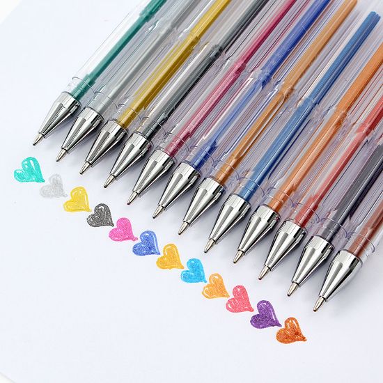 [팬시투데이]트윙클 반짝이 젤펜 12색세트(1.0mm)