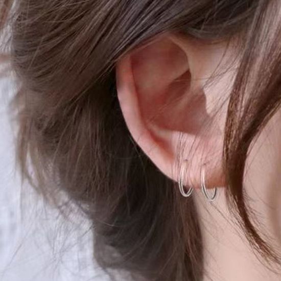 투명 피어싱 귀 막힘 살튀 방지 무알러지 실리콘 링