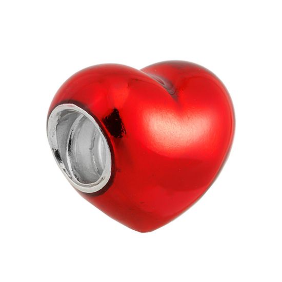 판도라 메탈릭 레드 하트 참 799291C02