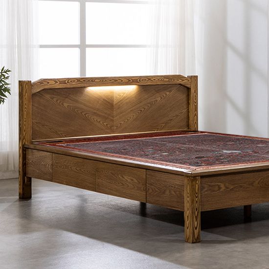 [건강한수면] 전자파차단 온돌침대 (퀸) 칠보석 HM058