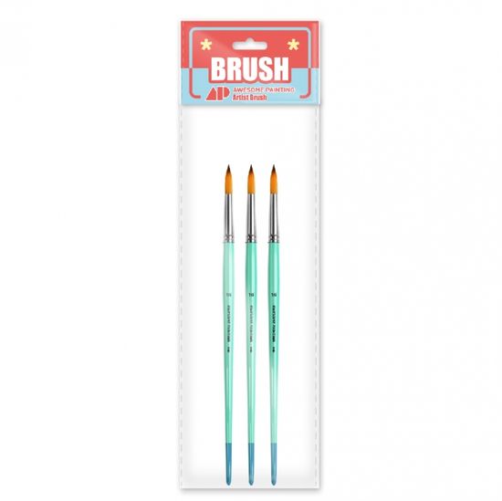 어썸페인팅 AP 수채화붓 둥근붓 16호 3개입 (RND-16)