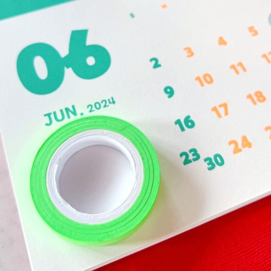 형광 마스킹 테이프 5mm x 10m 5종