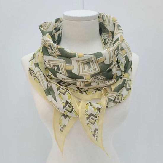 [애슬릿]중년 여성 큐브 봄 가을 마름모 롱 스카프