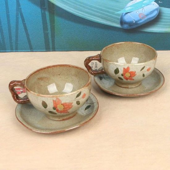 봄맞이꽃 노랑 커피잔 쌍화차 W1C8542