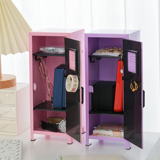 다용도 철제 미니캐비넷 액세서리 보관함 4color