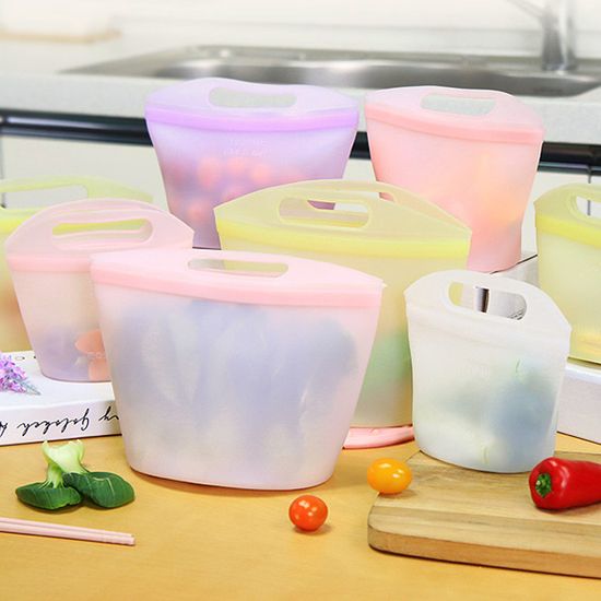 모코 손잡이 실리콘 지퍼백 500+1000+1500ml 세트 3p