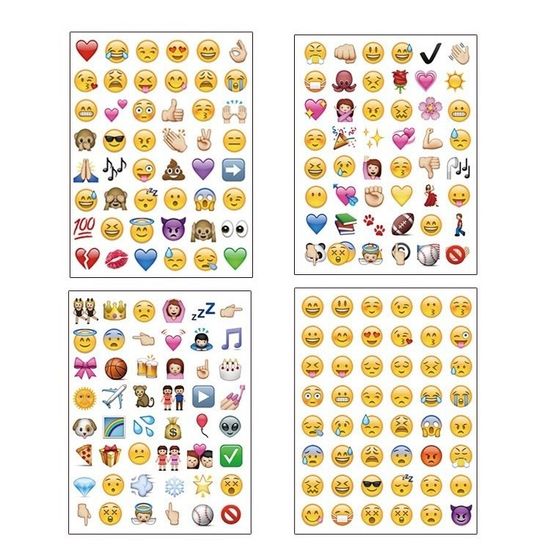 4종 이모지 이모티콘  다꾸 데코 스티커 노트북 장식