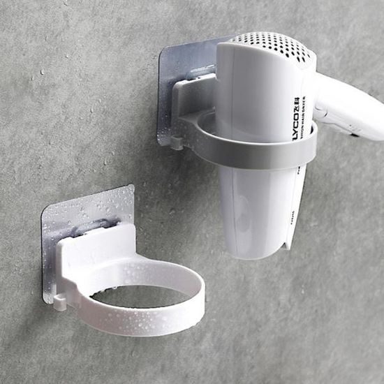 무타공 드라이기 거치대 화이트 홀더 선정리후크 N293