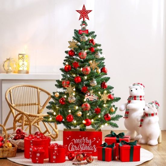 땡큐마더 크리스마스트리 풀세트 1.2m 메리레드