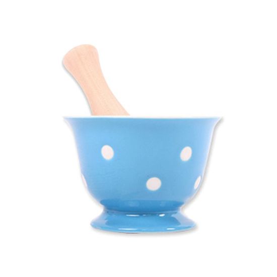SE 도자기 폴카도트 절구 파랑 중 1개(WFHF4JF)