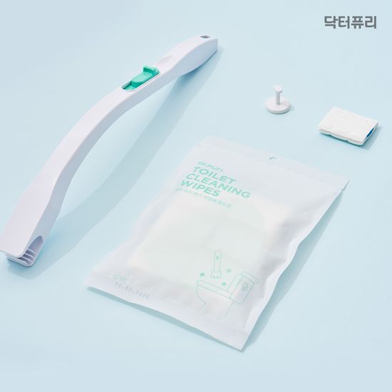 닥터퓨리 변기세정제 청소포 12개입+청소밀대 세트