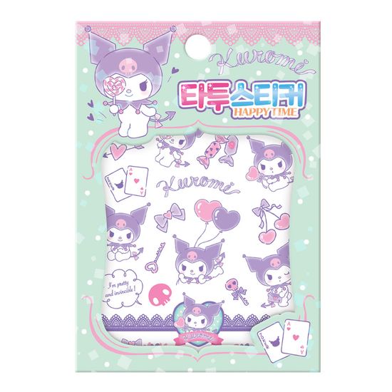 산리오캐릭터즈 쿠로미 타투스티커 해피타임