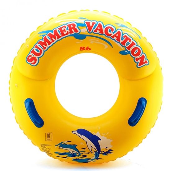 원형 손잡이튜브(노랑/86cm) 물놀이튜브