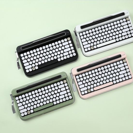 페나 키보드-타자기 컨셉 블루투스무선(화이트 다이아)