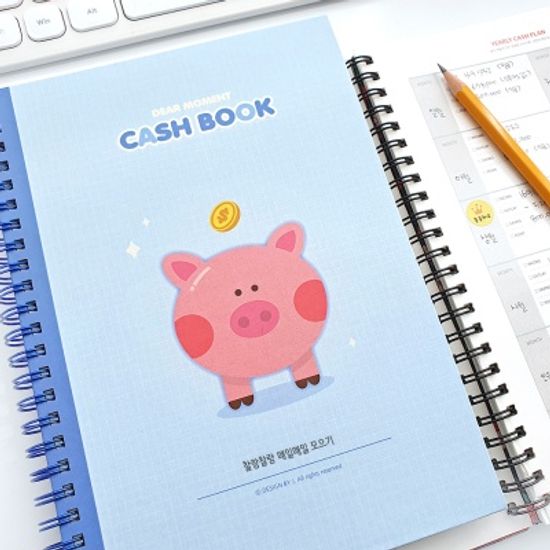 A5 링제본 가계부(캐시북) 다이어리-돼지저금통