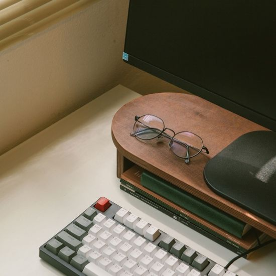 [오니프] 듀얼 우드 모니터 받침대