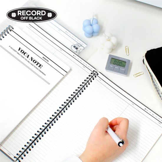 마넷 오프블랙 스프링 노트 A4