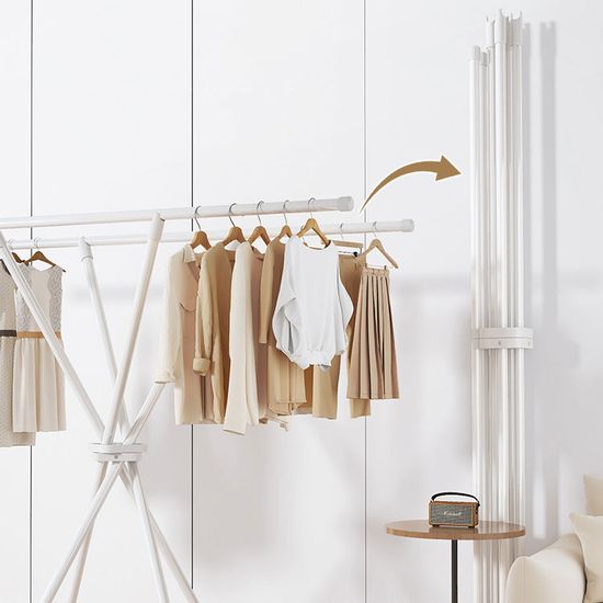 빨래건조대 겸용 스탠드 옷걸이 이동식 옷장 행거