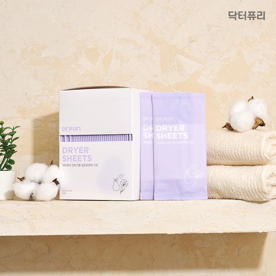 건조기용 섬유유연제시트 40매 화이트미스트 개별포장