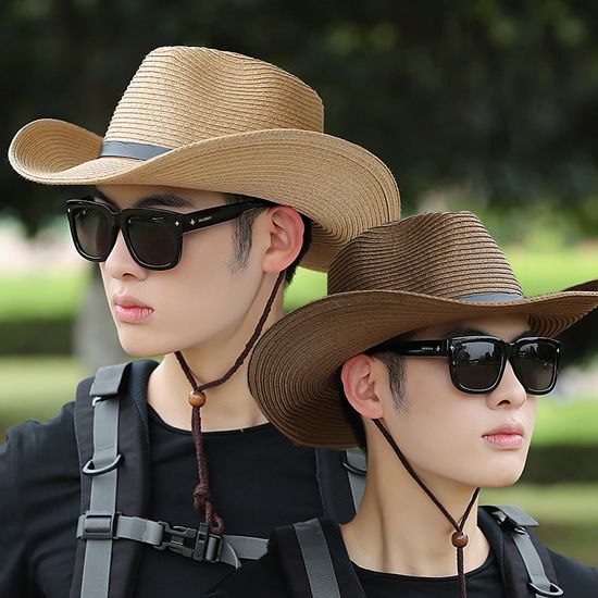 여성 패션 데일리 트렌드 카우보이 밀짚모자