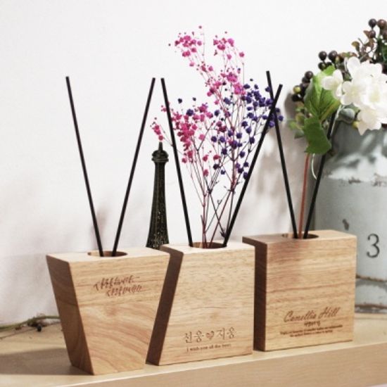 엠플라인 우드 각인 실내 디퓨저 방향제