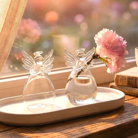 마이 엔젤 핸드메이드 미니 유리 화병