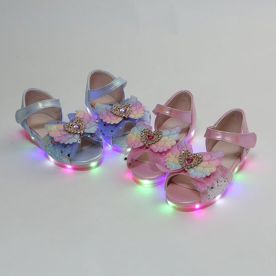 바니비 천사 여아 LED샌들 유아 키즈 아기샌들