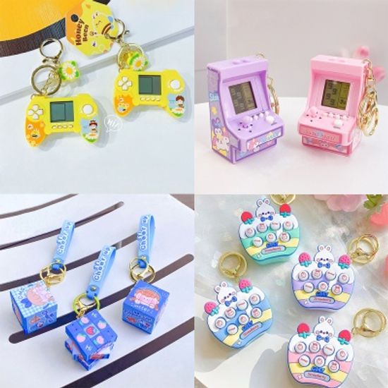 큐브 계산기 게임기 키링 열쇠고리 가방 장식 키홀더