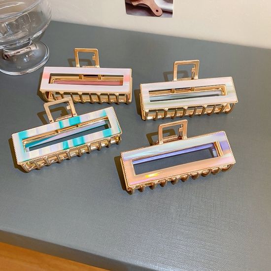 18종/오로라 패턴 컬러 헤어 집게핀 고정핀 헤어핀