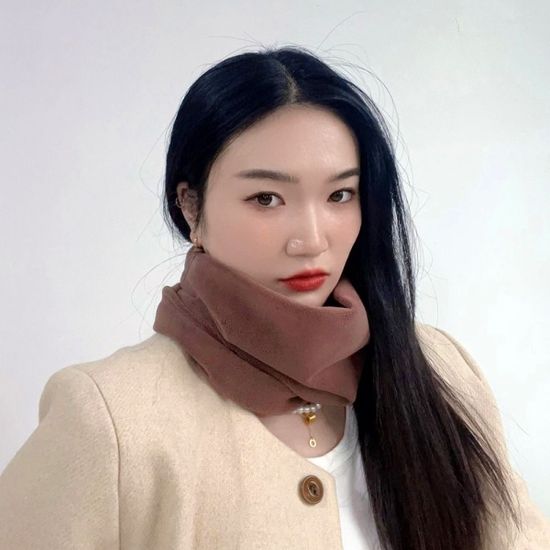 히트온 플리스 넥워머 겨울 방한 목토시 브라운[WD1AB