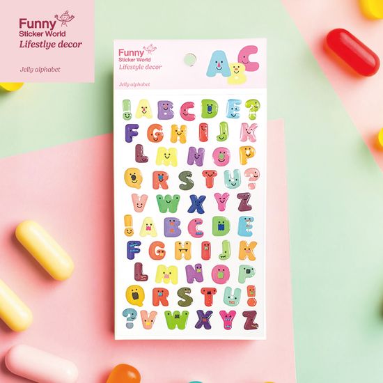 퍼니스티커 L406E 젤리 알파벳 에폭시 라이프스타일