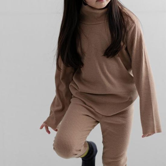 맘스메이드 유아동 국산 어린이 기모 골지 목폴라