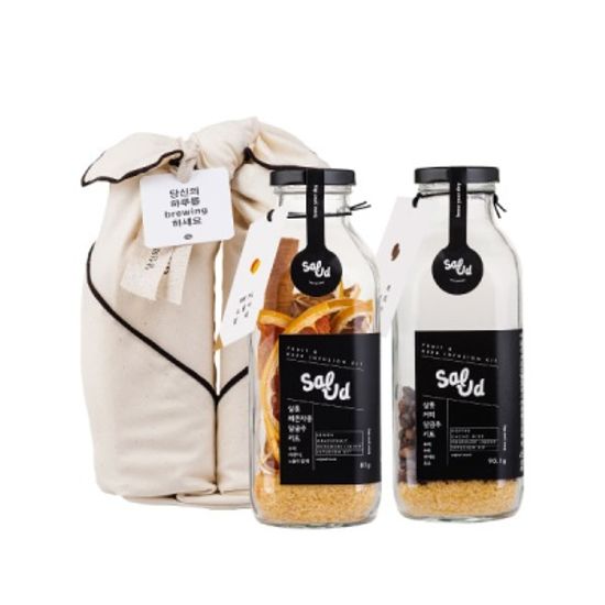 살룻 담금주 키트 보자기 2구 선물세트 500ml