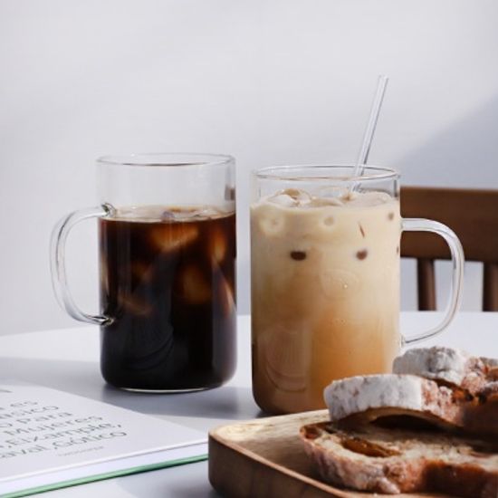 브레나 손잡이 유리 머그 430ml