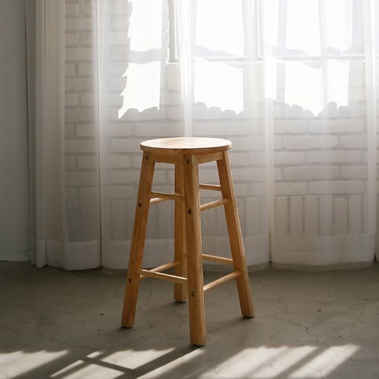 원형 원목 스툴/화장대의자/바스툴 대/소