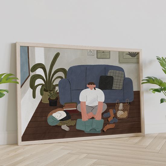 빨래, aassam(아쌈) 작가 인테리어 거실 그림 액자
