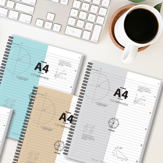 꿈드림22 위드나 PP커버 2분할 A4 수학노트 23-5939