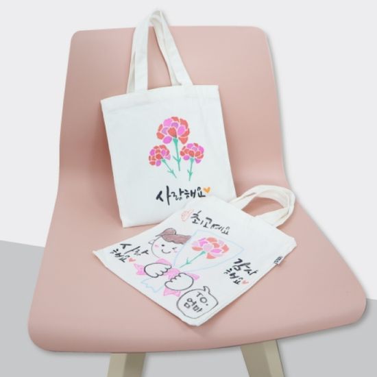 카네이션 스텐실 미니에코백