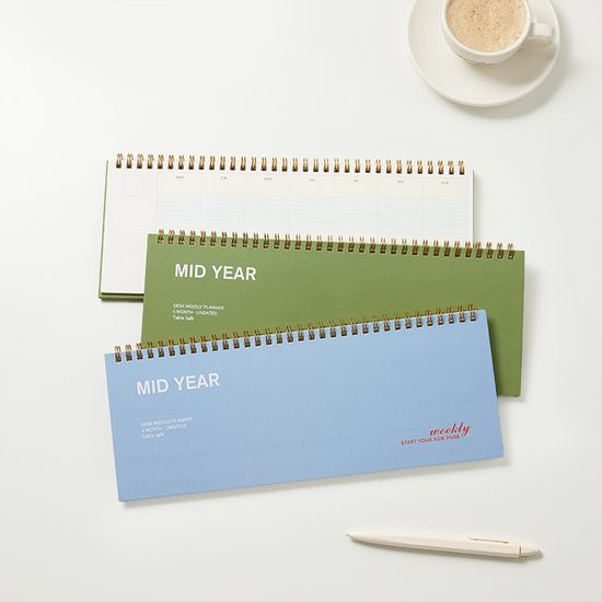 (만년형 6개월) 미드이어 위클리 플래너 데스크