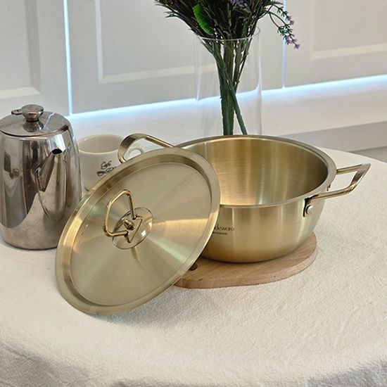 아비스 IH 티타늄코팅 스텐 2종H세트 양수20+전골24cm