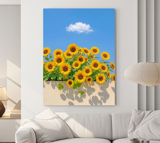 행운 해바라기 정원 꽃 그림 거실 인테리어 액자