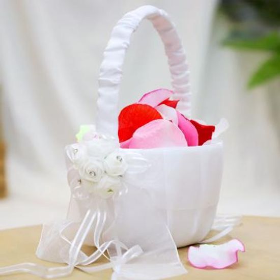 셀프 웨딩 화동바구니 (원형꽃)