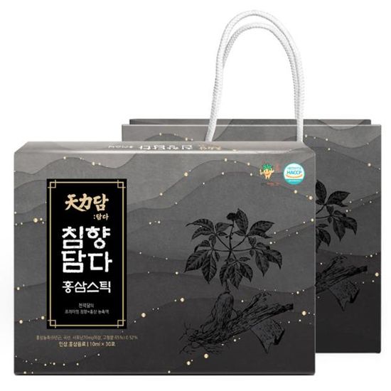 천력담 침향담다 홍삼스틱 10ml x 30포 (쇼핑백 포함)