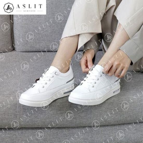 [애슬릿]천연 소 가죽 히든굽 키높이 단화 운동화